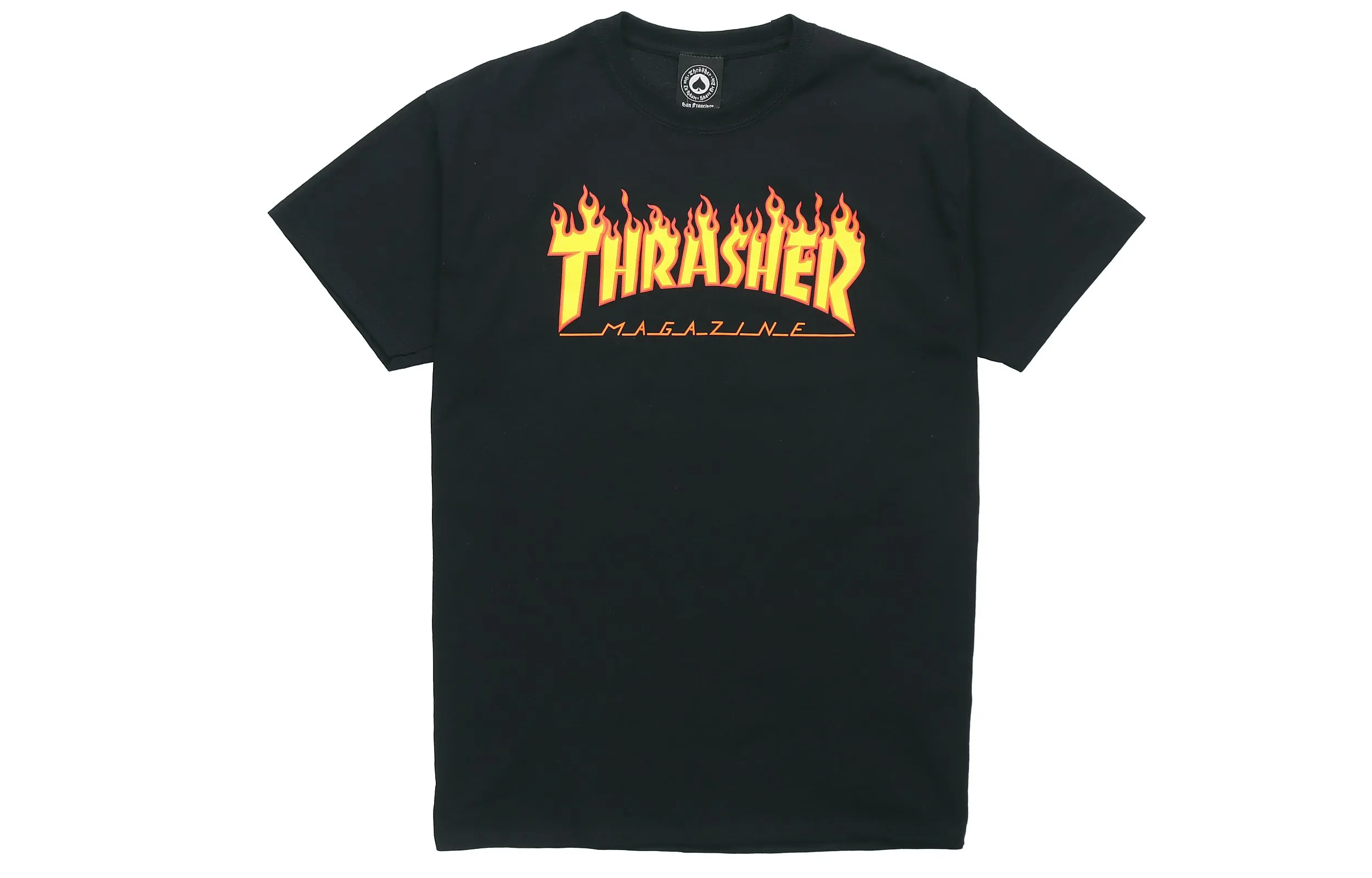 Thrasher Flame Short Sleeve T-Shirt Black - POIZON