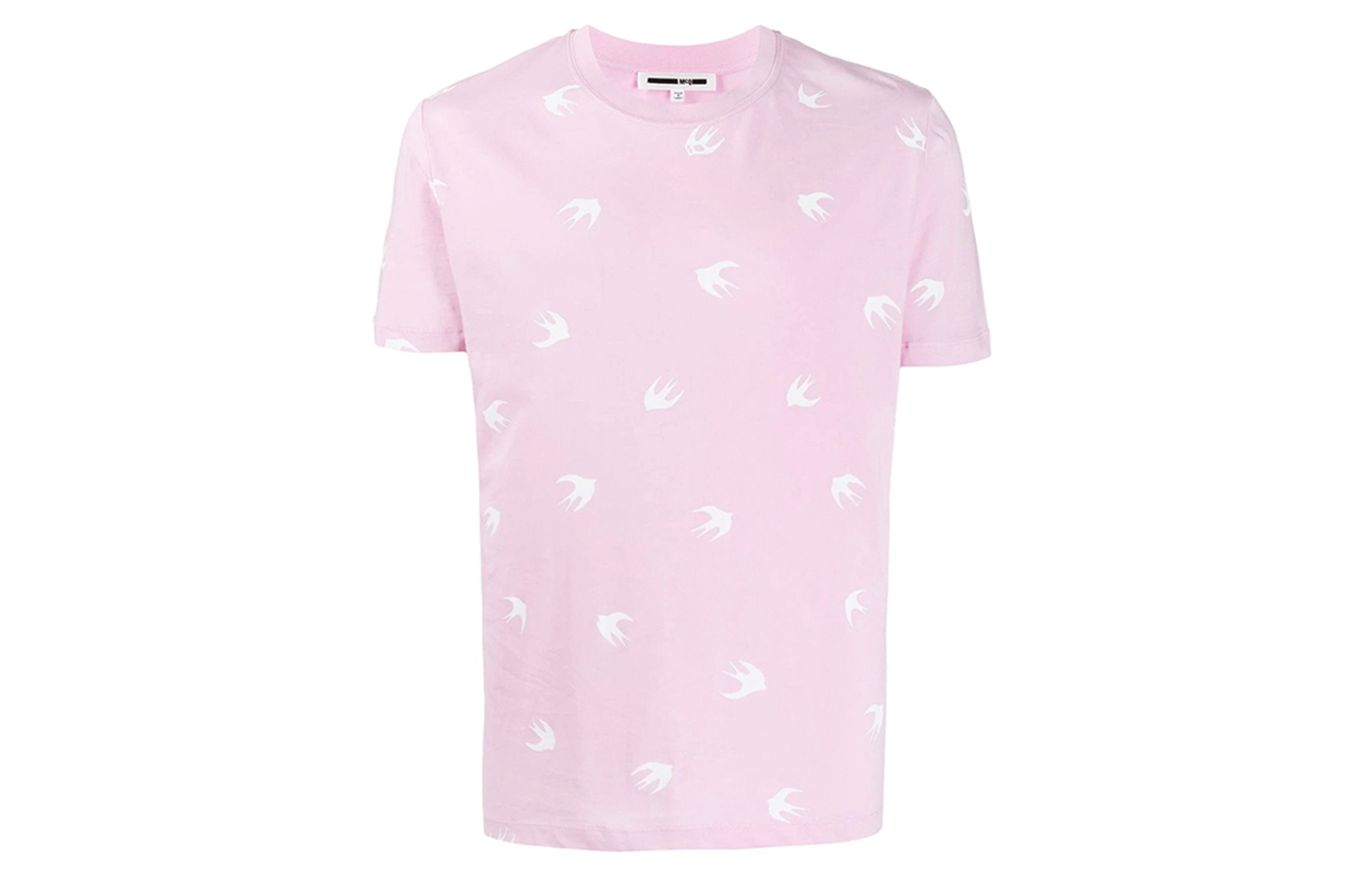McQ Alexander McQueen 襟ピン リボンシャツ ピンク