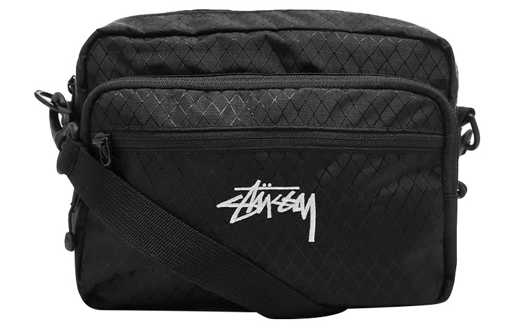 STUSSY◇ショルダーバッグ/ナイロン/ブラック/総柄/107FS