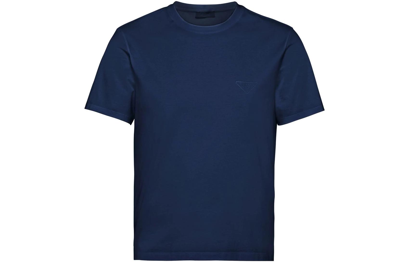 PRADA Logo-embroidered Cotton T-shirt - POIZON