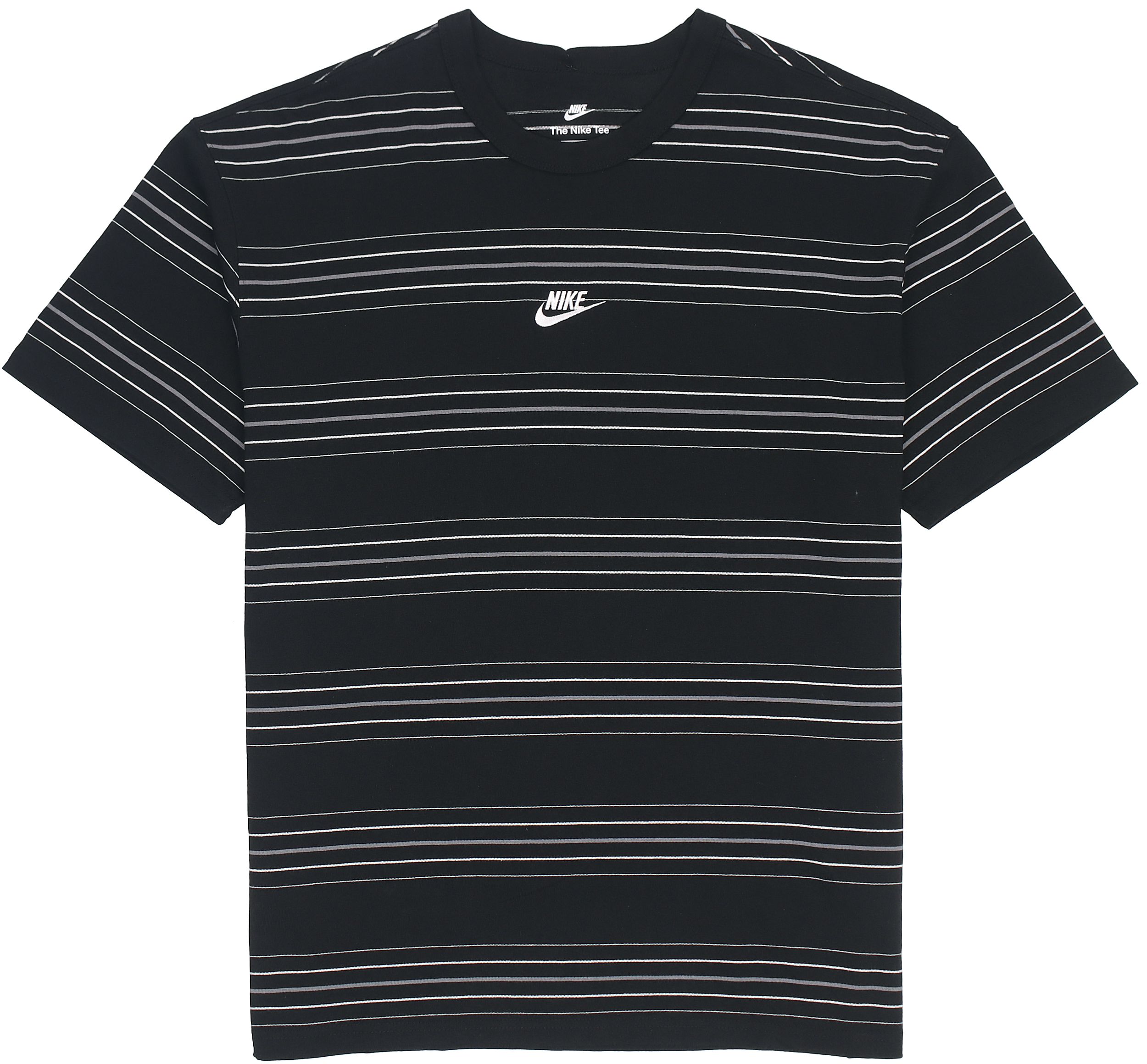 Nike Men's Logo Stripe Breathable Sport T-Shirt Black XXL