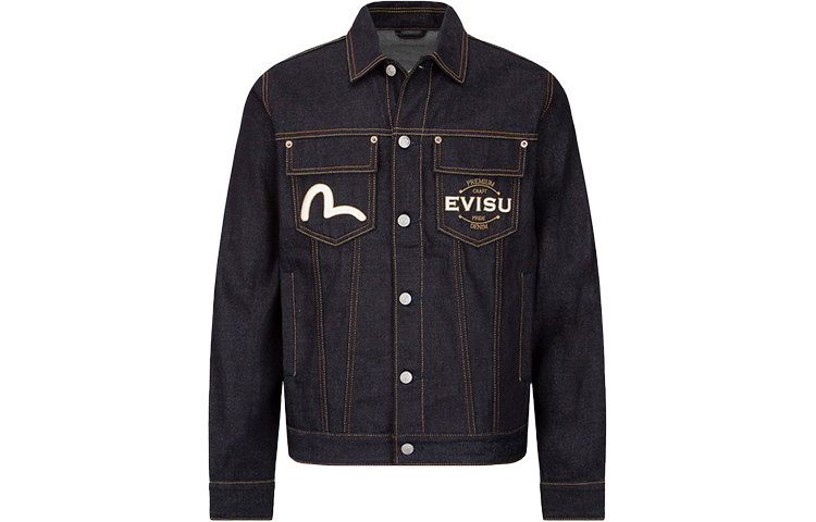EVISU Denim Jackets Men Denim Blue XXL - POIZON EVISU Denim Jackets Men Denim Blue XXL - POIZON
