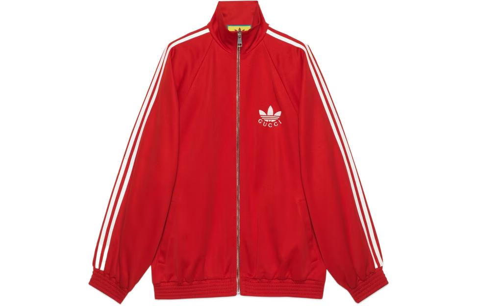 GUCCI X Adidas Cotton Jersey Zip Jacket Bright Red S - POIZON