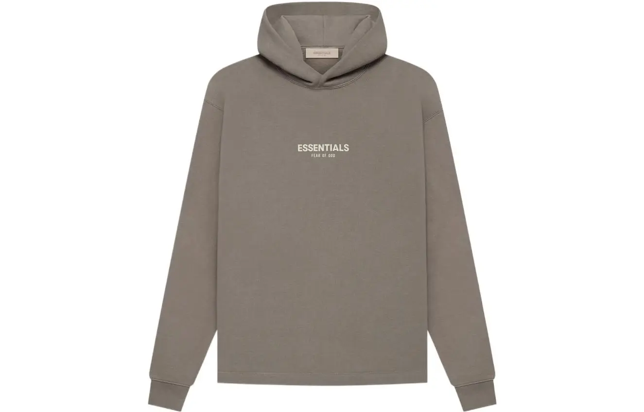 fear of god essentials relaxed hoodie desert taupe