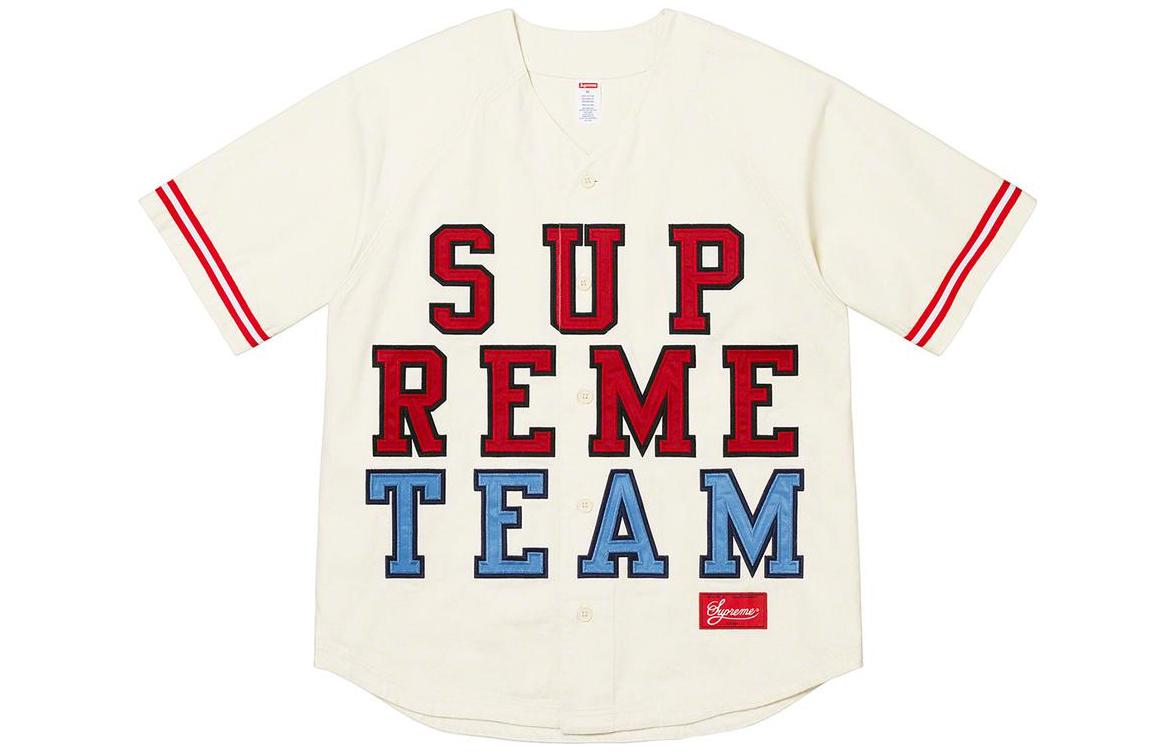 Supreme Denim Baseball Jersey Black L - POIZON