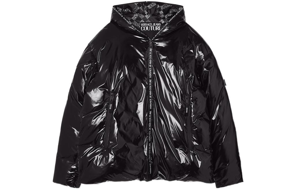 VERSACE down Jacket black 50 Used | eBay
