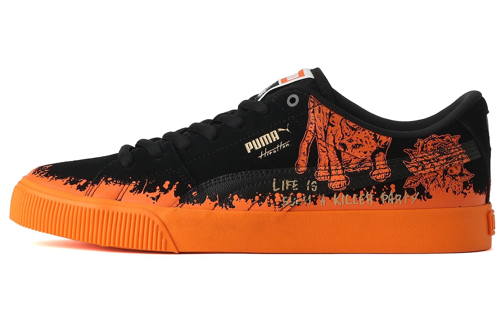 PUMA Suede Skate X Hirotton 'Black Orange' - POIZON