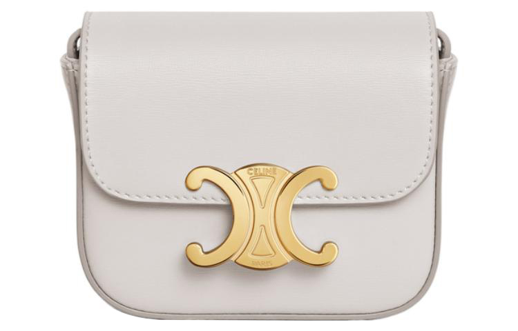[BEENTRILL]★SAFFIANO CHAIN CROSS BAG CELINE Triomphe Crossbody Bags - POIZON