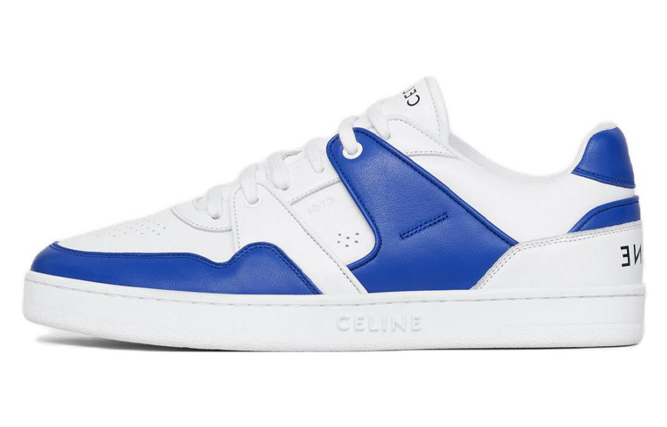 CELINE 23AW CT-04 レザースニーカー CELINE CT-04 Low Lace Up Sneaker 'Optic White Blue' - POIZON