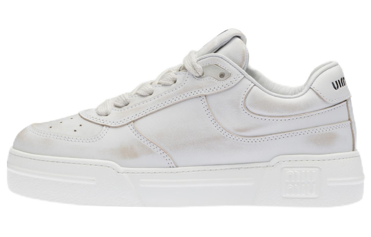 Miu☆ Miu Miu Women's' Bleached Sneakers in White | LN-CC®