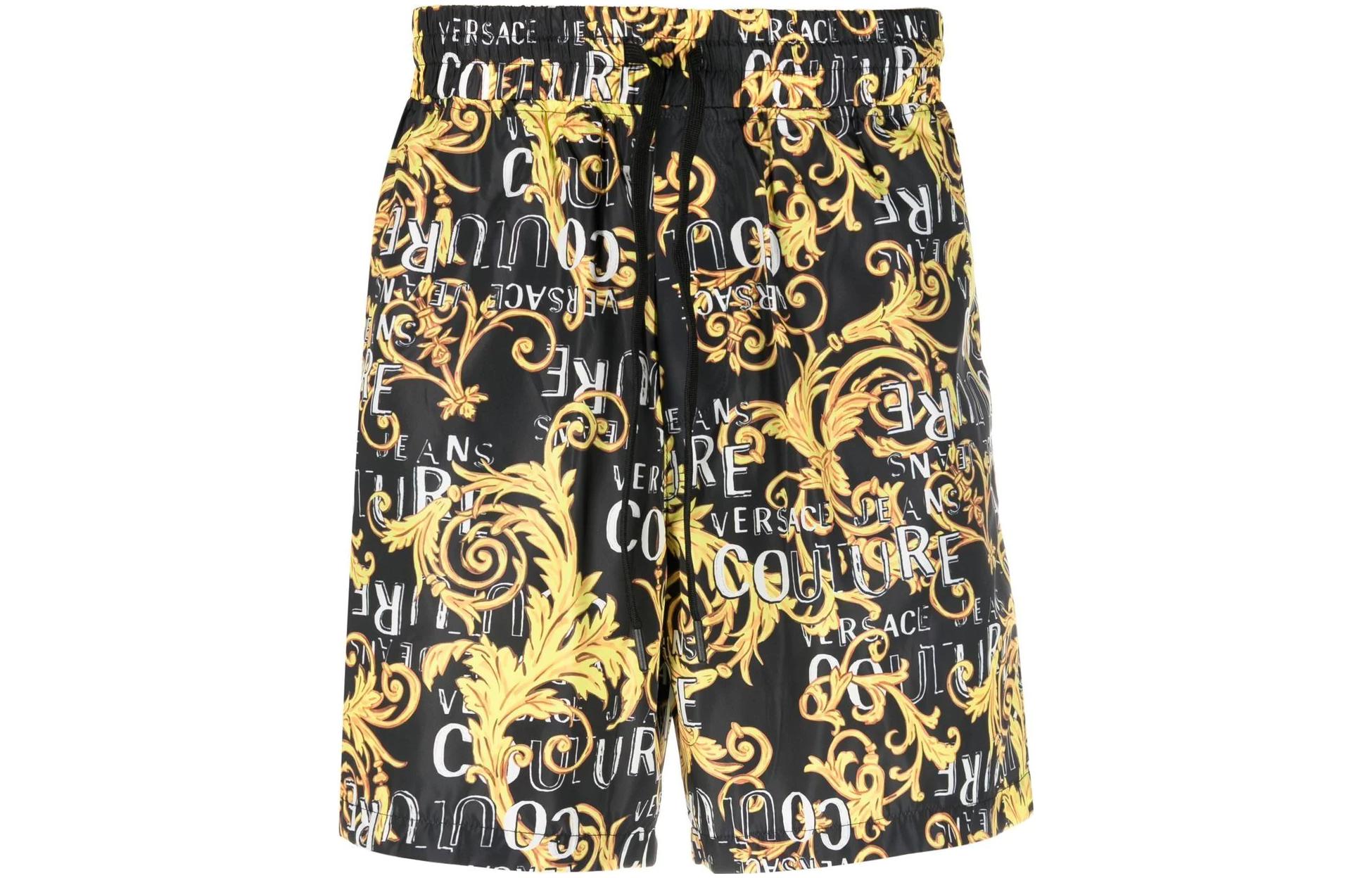 VERSACE JEANS COUTURE Baroque-print Track Shorts - POIZON