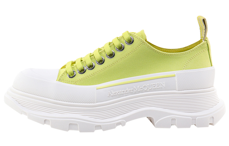 スニーカー Tread Slick Sneakers - Alexander Mcqueen - Green/White - Lea Alexander McQueen Tread Slick Low Lace Up Canvas Lime Green