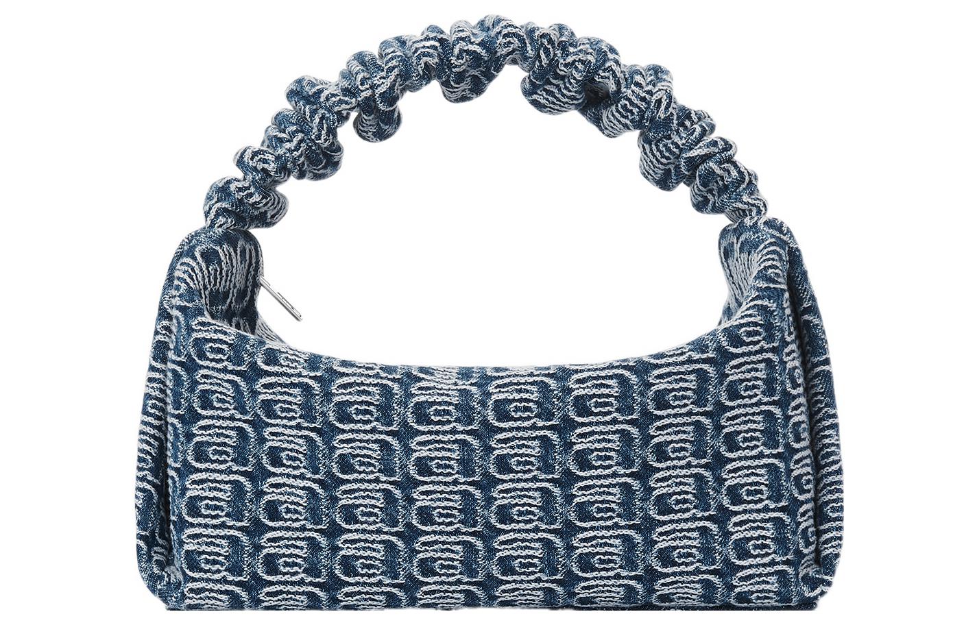 【SATUR】 SCRUNCHIE SMALL DENIM SHOULDER BAG Alexander Wang Scrunchie Small Denim-Jacquard Bag | Coggles