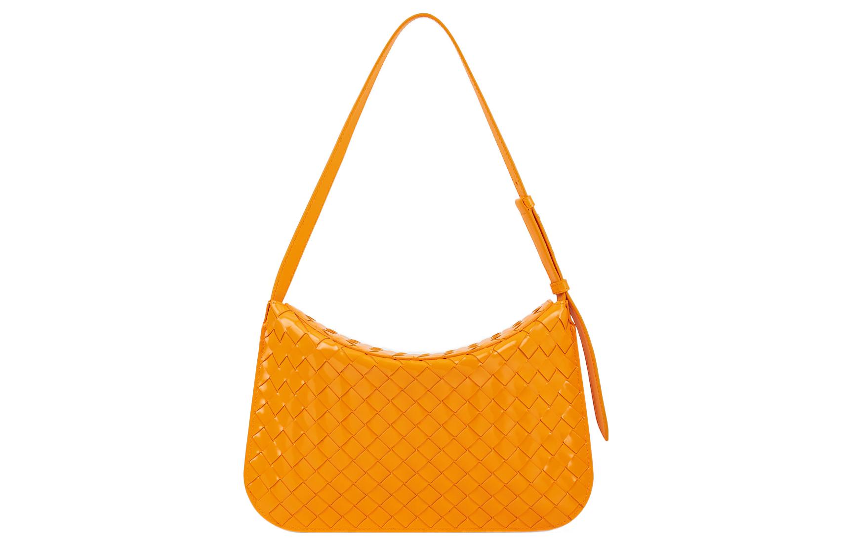 Bottega Veneta Small Flap Shoulder Bag Orange - POIZON