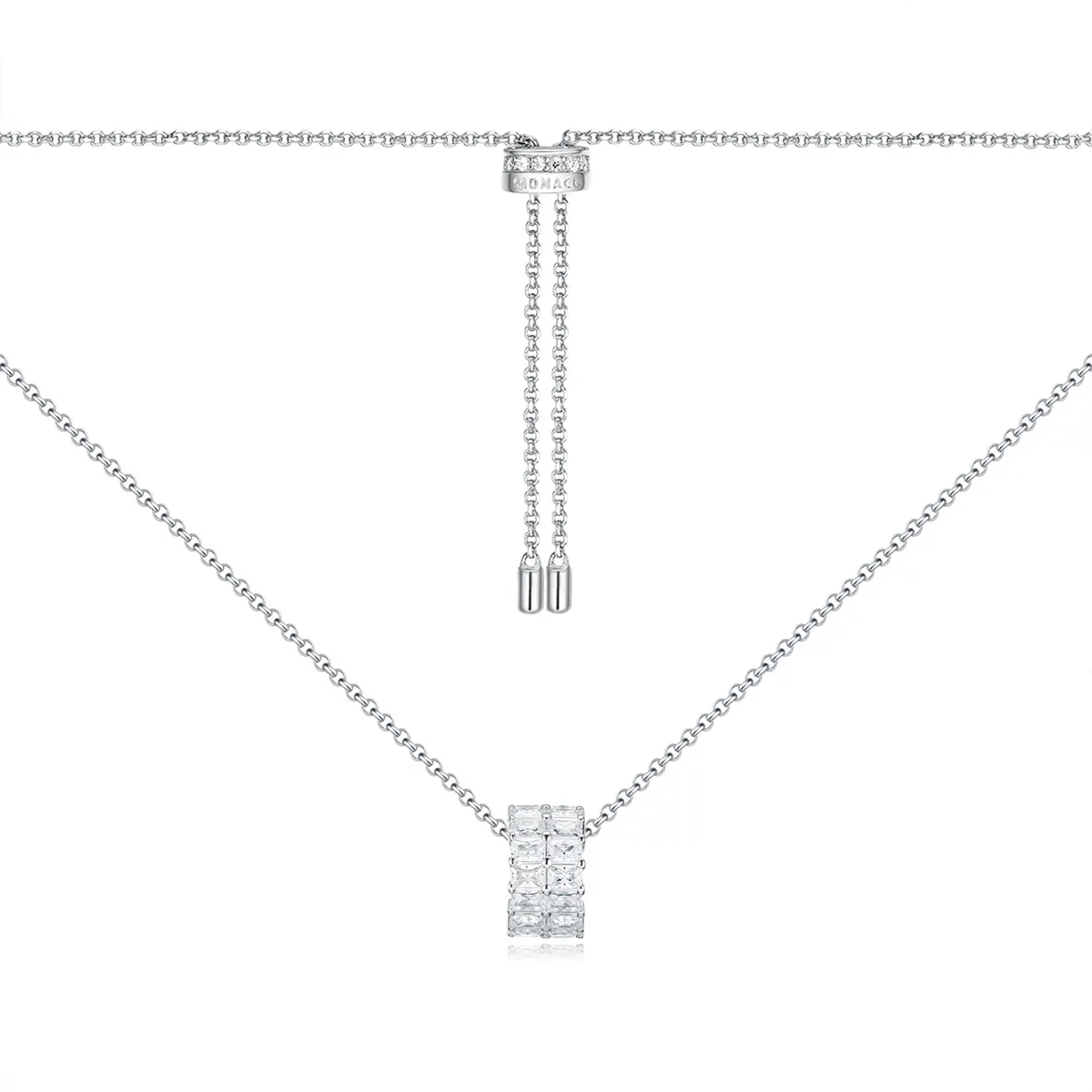 apm monaco Eclat Adjustable Necklace with Double Row Ring - POIZON