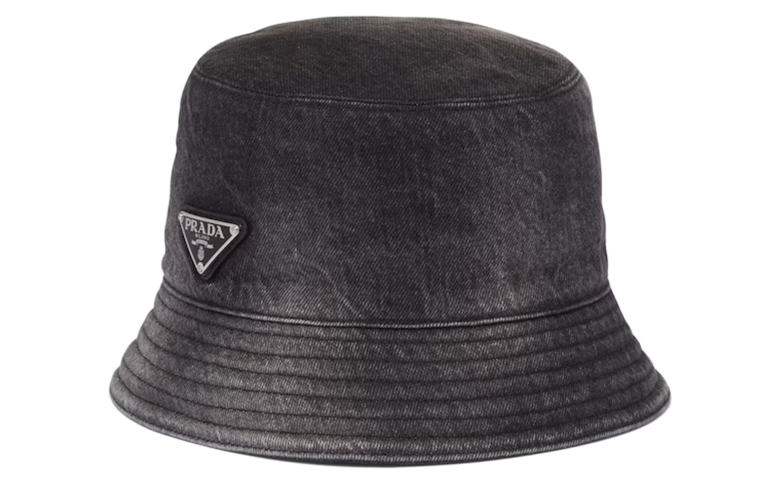 Prada bucket hat online black