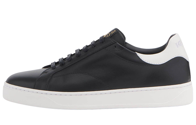 LANVIN ラウントトゥハレリナシュス FWBAMB02P24 M2 Lanvin DDB0 Leather Low-top Sneakers Shoe Box Included US M