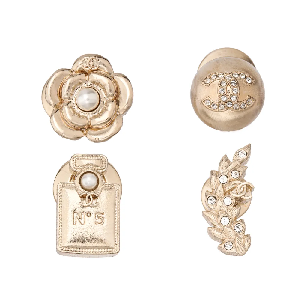 アクセサリー CHANEL Chanel Gold Mini CC Pendant Necklace Rhinestone 04A XX90823