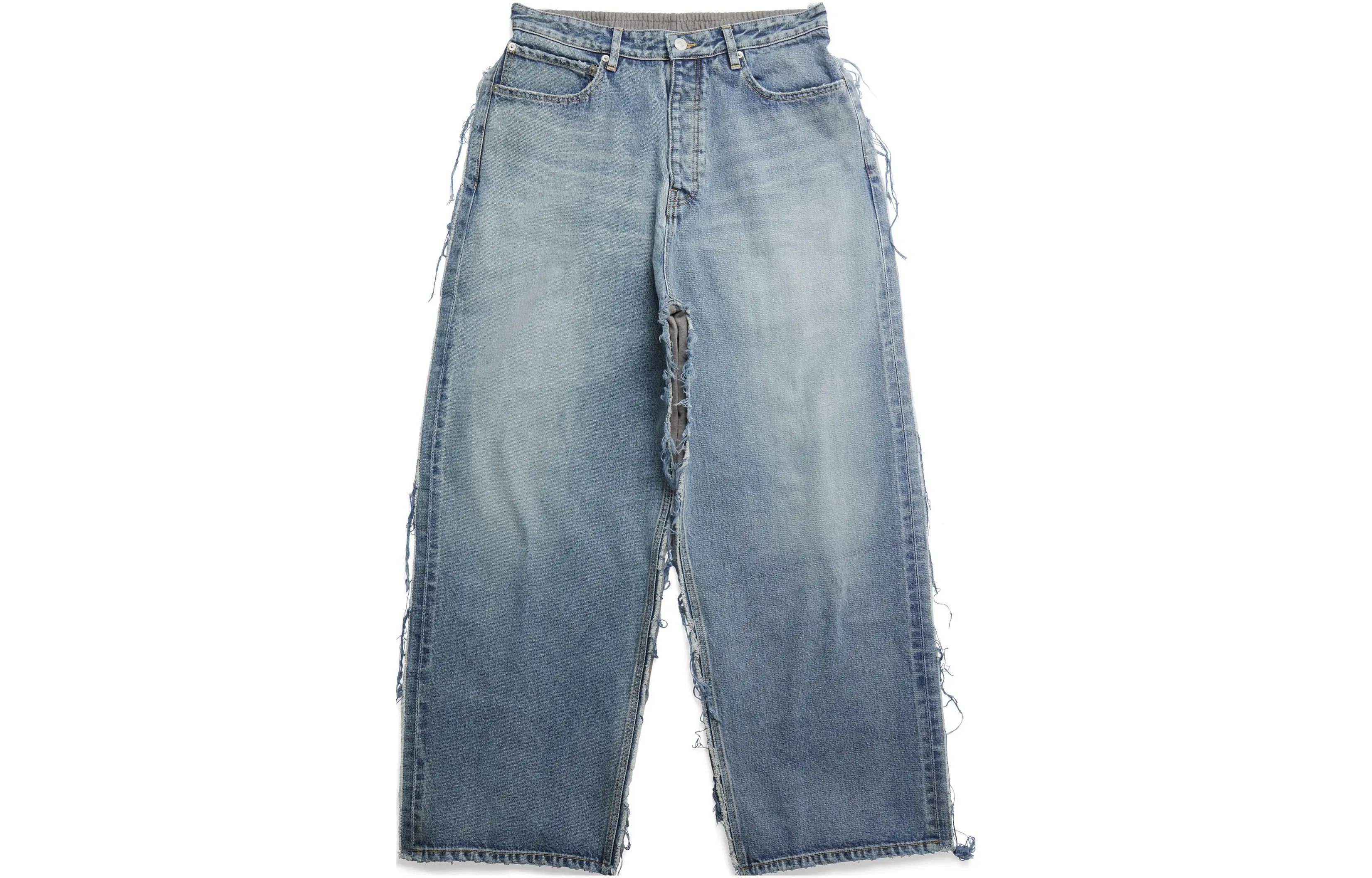 Balenciaga Baggy Jeans Men Blue - POIZON