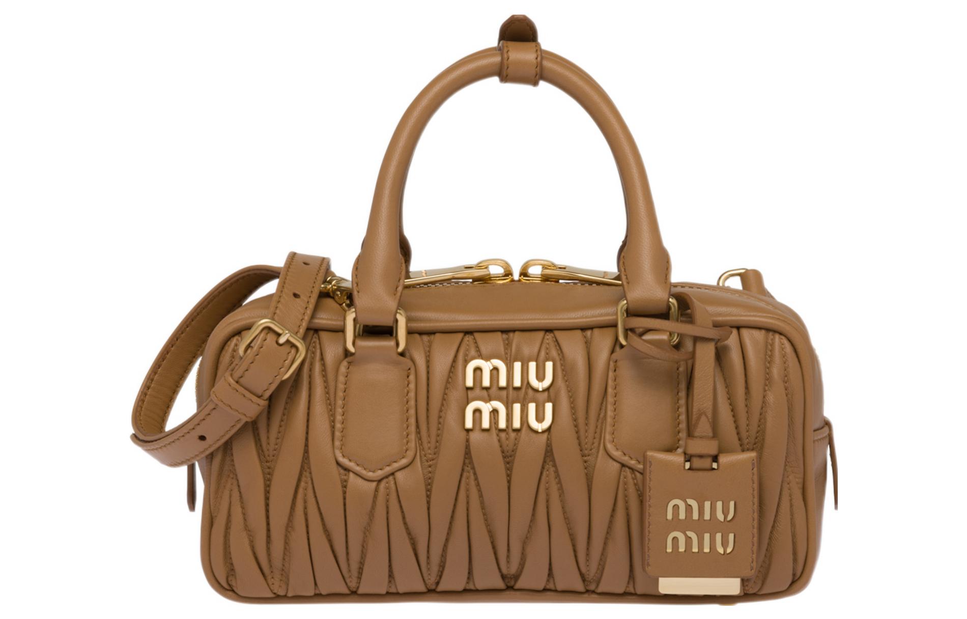 関税・送料込 MIU MIU Caramel leather bucket バッグ Caramel Matelassé Nappa Leather Bucket Bag | Miu Miu