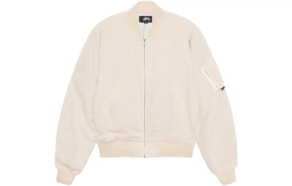 Stussy Linen Beach Bomber - POIZON 