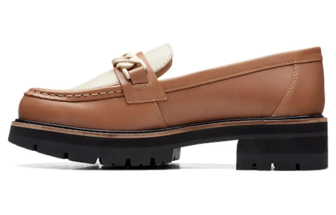 clarks platform loafers