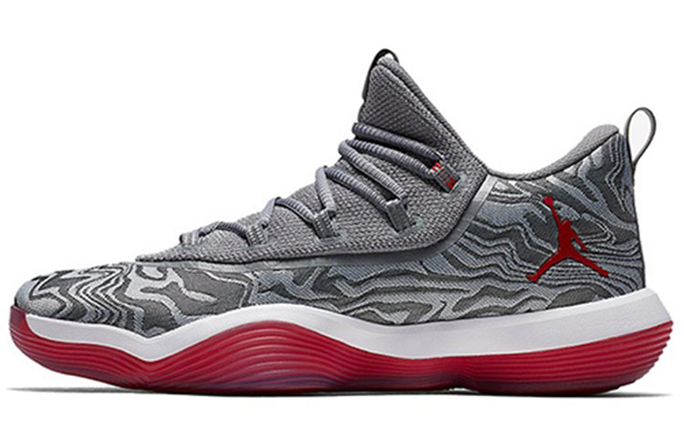 Jordan Super.Fly 2017 Basketball Shoes Men Low Top Gray Red POIZON