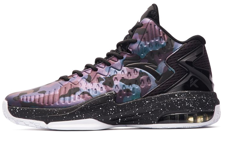 ANTA KT3 Basketball Shoes Men High-Top Black Purple Camouflage