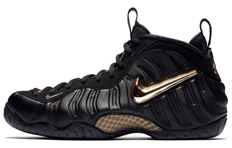 Nike Air Foamposite Pro Black Metallic Gold - POIZON