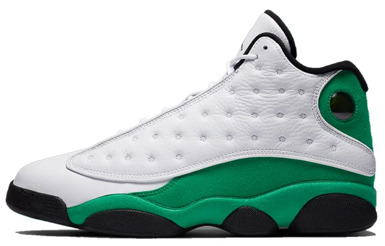 jordan 13 retro white lucky green