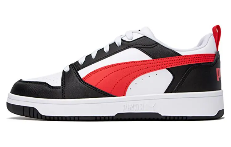 Red Rbamble Rifbound Puma Rebound V6 Low 'White Black Red' US M 12 - POIZON