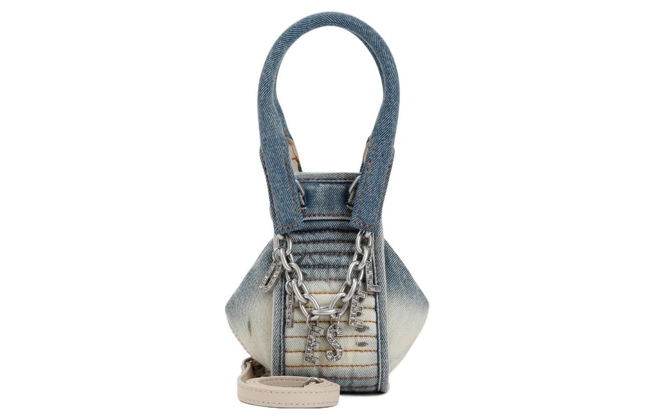 DIESEL D-VINA S Denim Hand Bag - POIZON