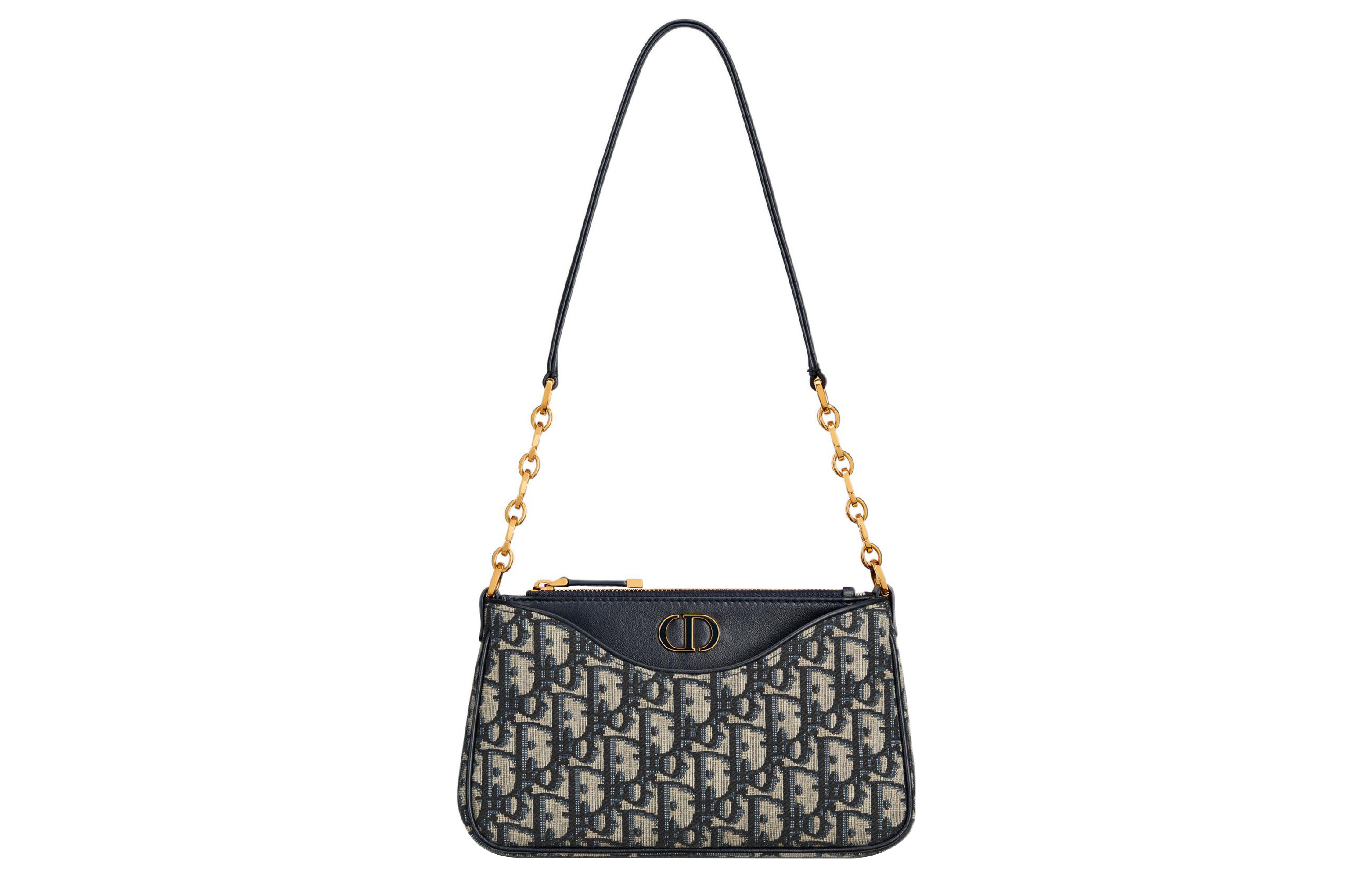 DIOR 30 Montaigne Shoulder Bags Blue - POIZON