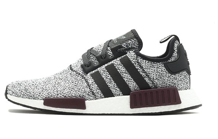 Adidas nmd womens gray and maroon hotsell