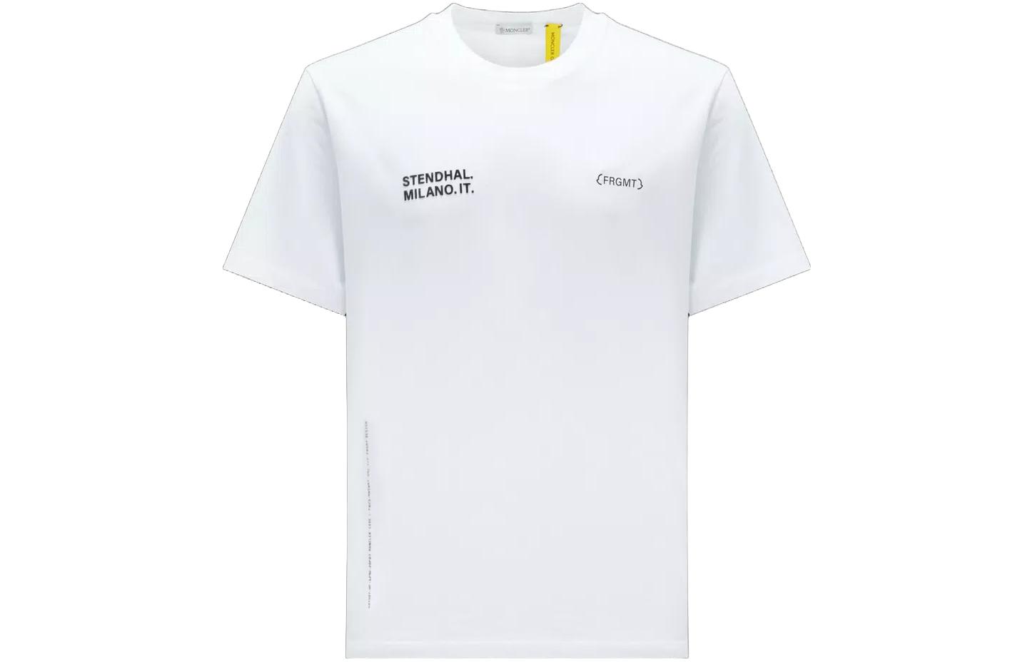 Fragment Design X Moncler X FRGMT Co branded SS23 T shirts Scribble Unisex White Cheap Rcj Jordan Outlet