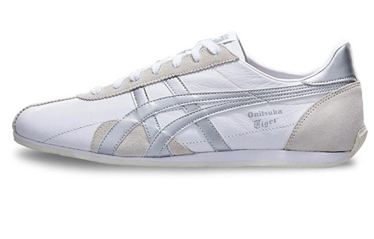 Onitsuka Tiger Runspark Splicing Sports Silver White POIZON