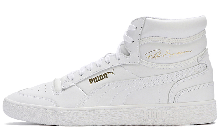 Puma white and gold high tops online