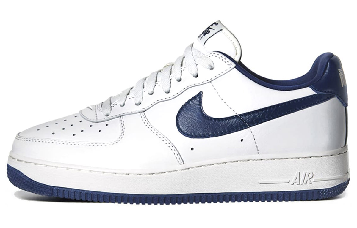 Air force 1 navy blue swoosh on sale