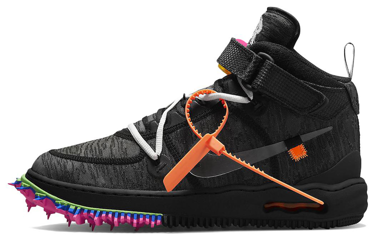 Nike Air Force 1 Mid Off-White Black - POIZON