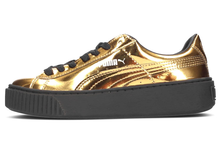 puma basket metallic rose gold