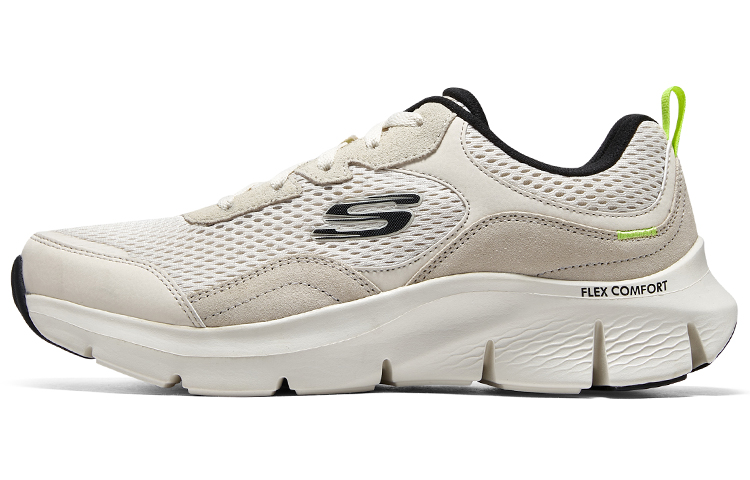クレチュール　　konee Skechers Flex Comfort Casual Shoes Men Low-Top Beige White
