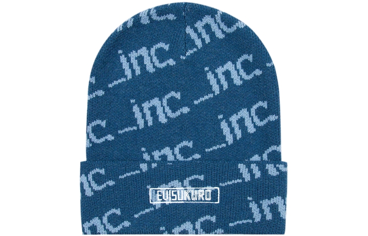 ツイストストレートパターンロゴラベルニットビーニー – EVISU