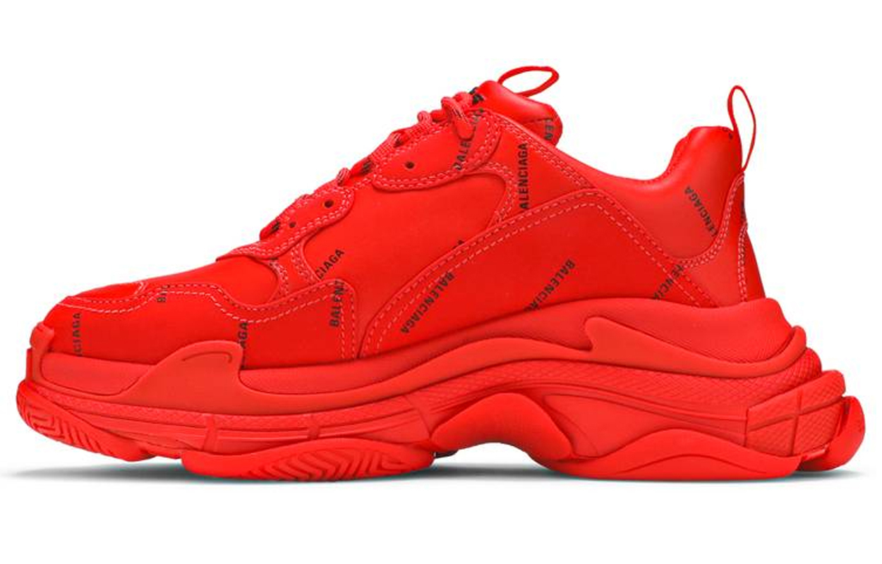 Balenciaga Triple S Sneaker 'Allover Logo - Red' - POIZON