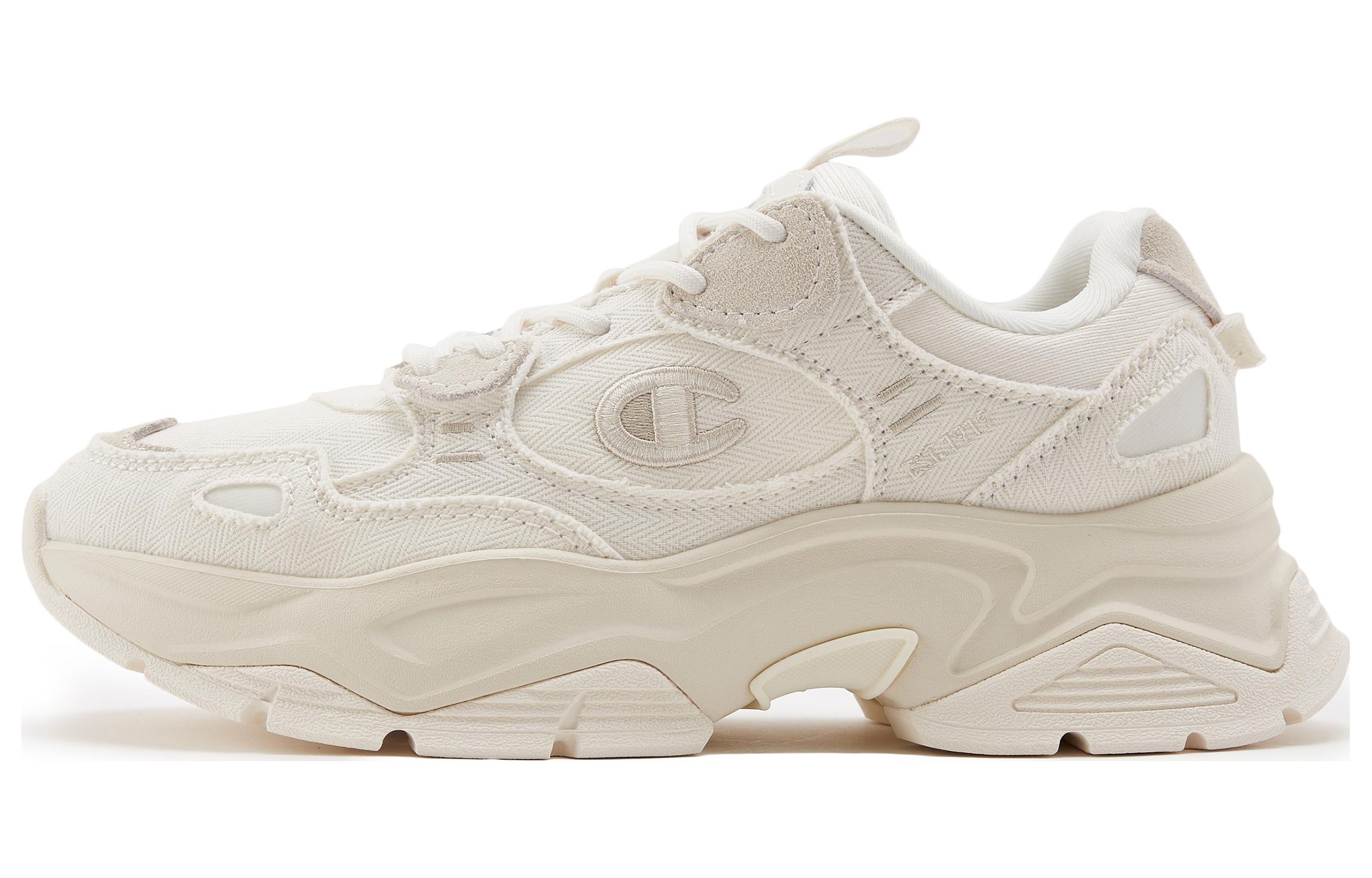 【逸品】 Unisex Sneakers Chunky Champion Low-Top POIZON - White Beige ロッド