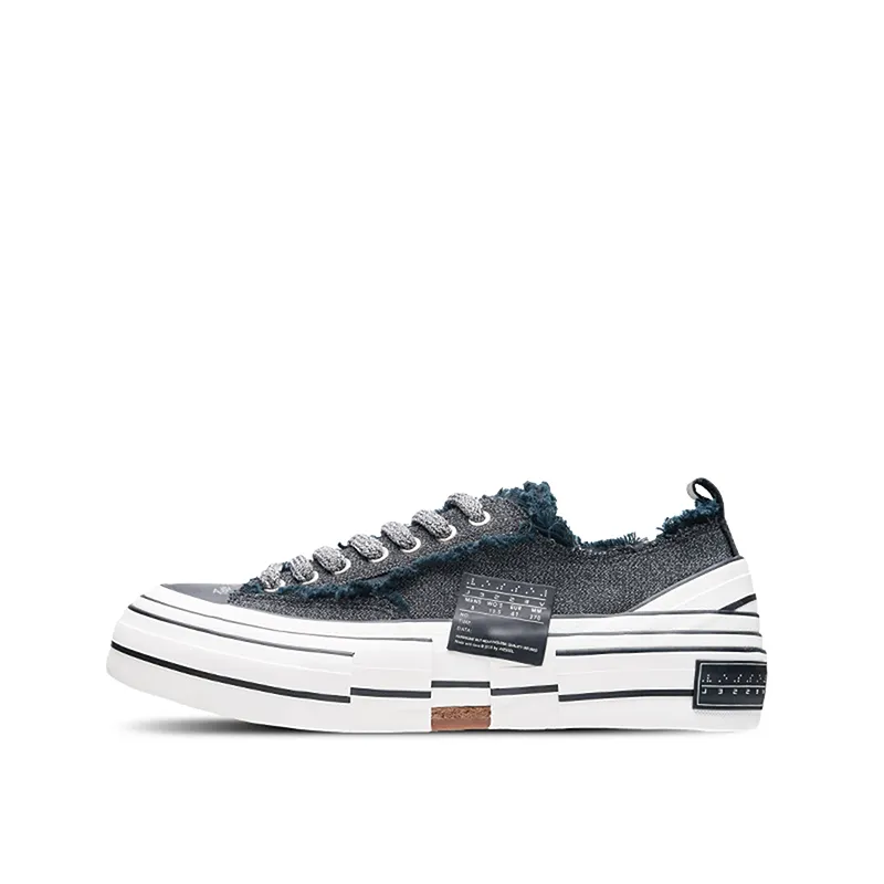 XVESSEL Canvas Shoes Unisex Low-Top Black - POIZON