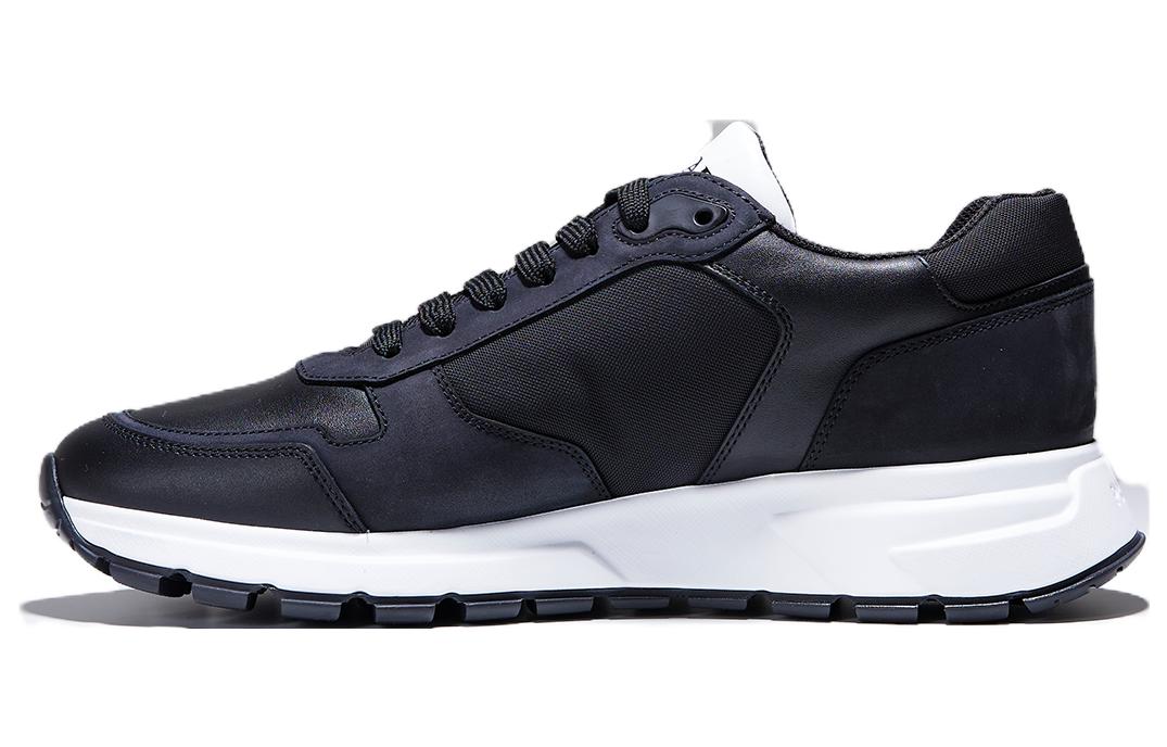 PRADA Leather and Re-Nylon 'Black White' - POIZON