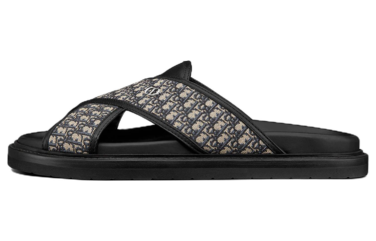 DIOR Aqua Sandal 'DIOR Oblique - Beige Black' - POIZON