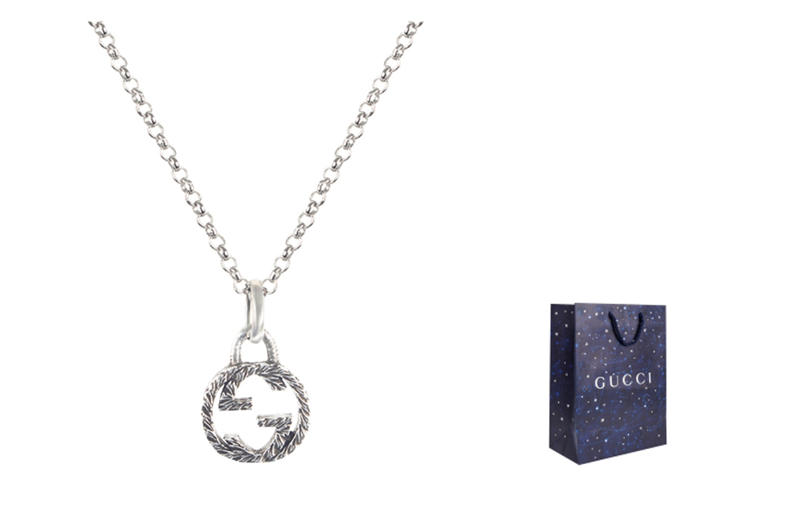 Gucci Sterling Silver Ghost Pendant Necklace YBB45531500100U | Mayors
