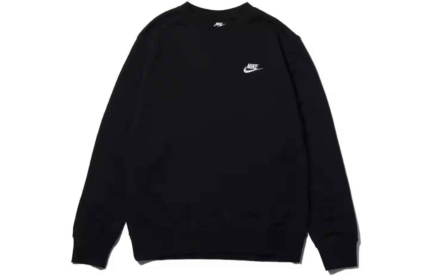 Nike Sportswear Club Fleece Crewneck Black/White - POIZON