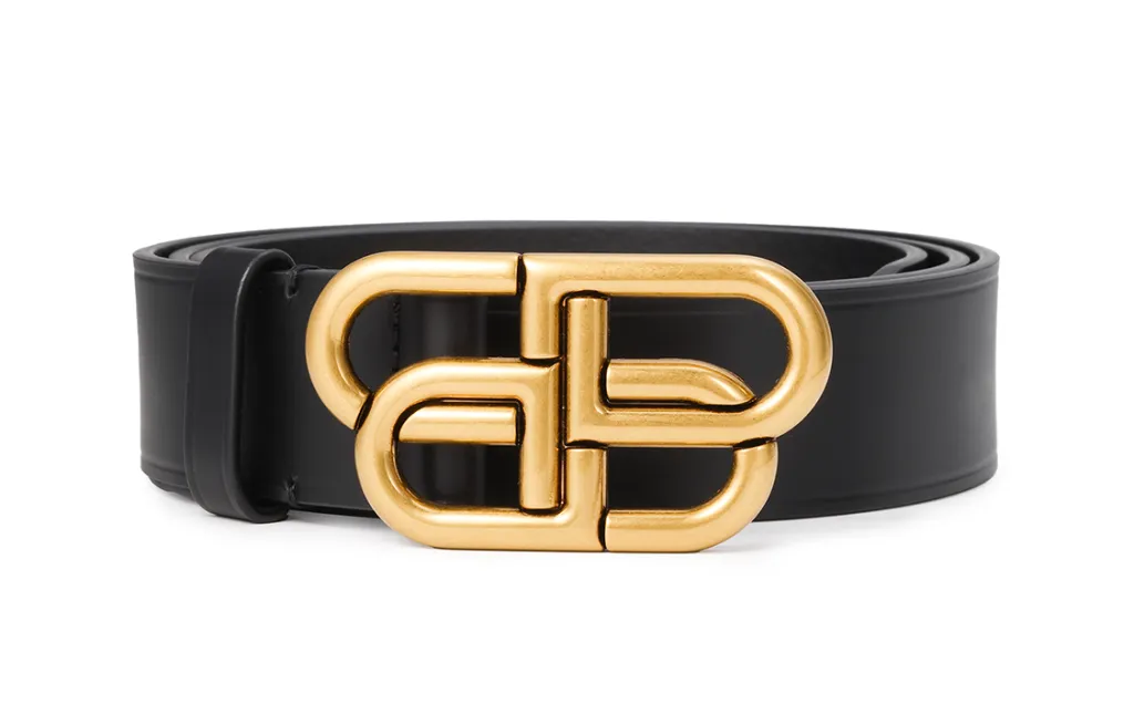 Balenciaga Bb Large Belt Gold-tone - POIZON
